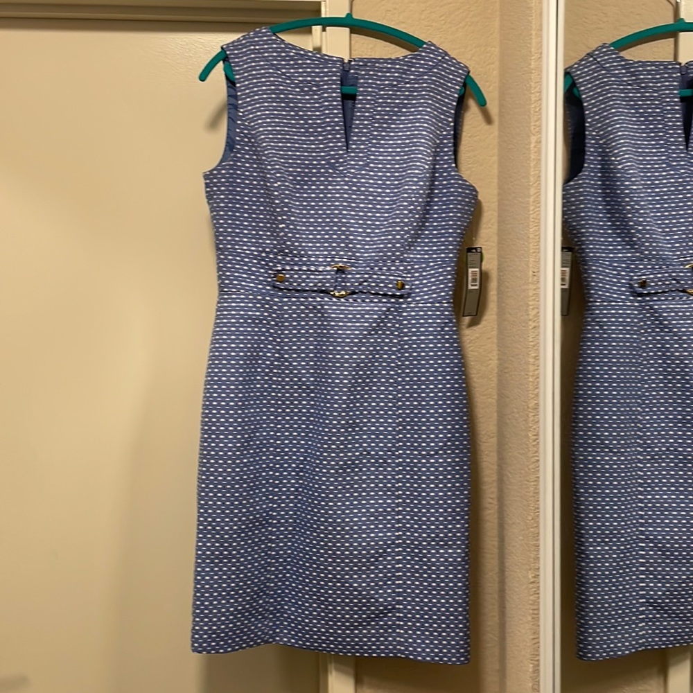 Size 6 blue dress with gold built in buckle